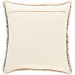 Surya Faroe Pillow Shell With Down Insert 18"H X 18"W Cream