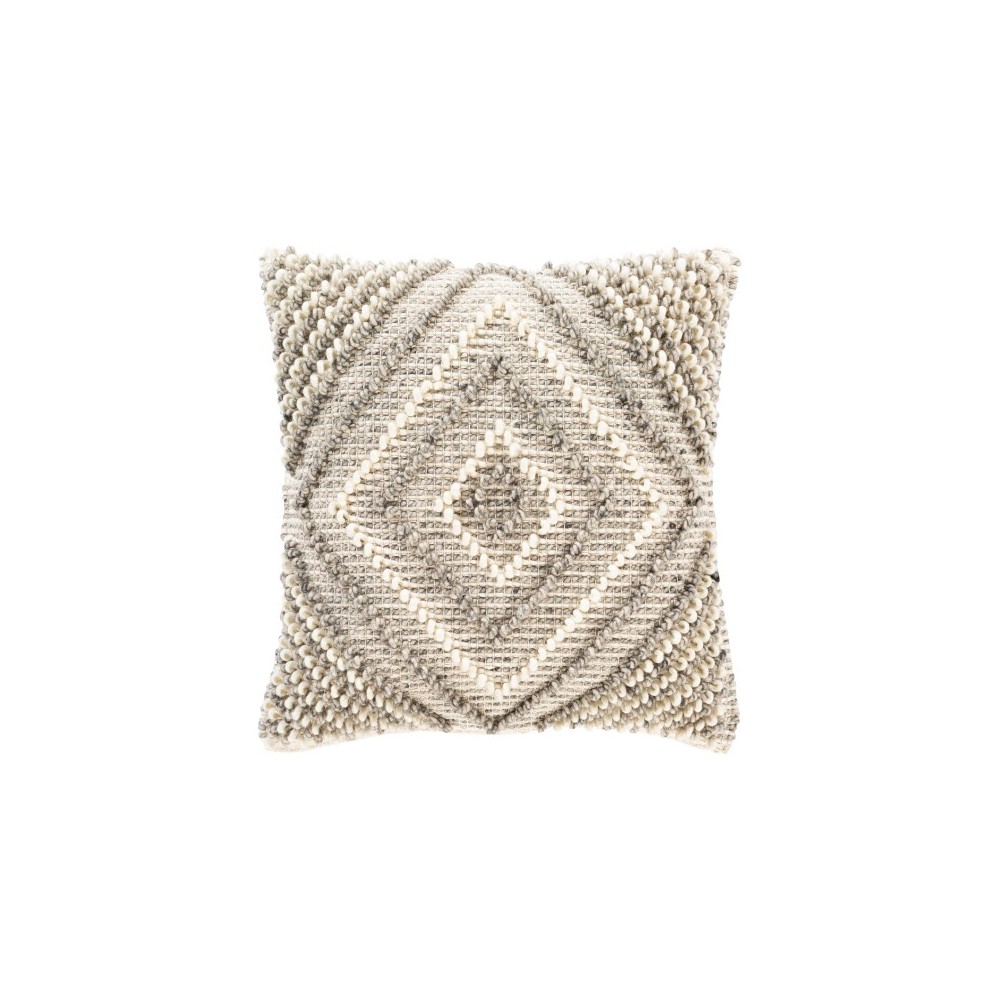 Surya Faroe Pillow Shell With Polyester Insert 22"H X 22"W Cream Surya Faroe Pillow Shell With Polyester Insert 22"H X 22"W Cream