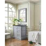 De Soto 30" Single Vanity, Silver Gray w/ 3 CM Charcoal Soapstone Quartz Top