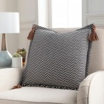 Surya Fiona Ii Black Pillow Shell With Polyester Insert 20"H X 20"W