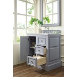 De Soto 30" Single Vanity, Silver Gray w/ 3 CM Ethereal Noctis Quartz Top