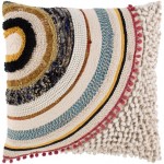 Surya Fleetwood Beige Pillow Shell With Down Insert 20"H X 20"W