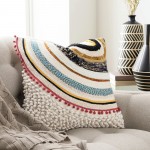 Surya Fleetwood Beige Pillow Shell With Down Insert 20"H X 20"W