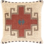 Surya Gada Pillow Shell With Polyester Insert 20"H X 20"W Beige