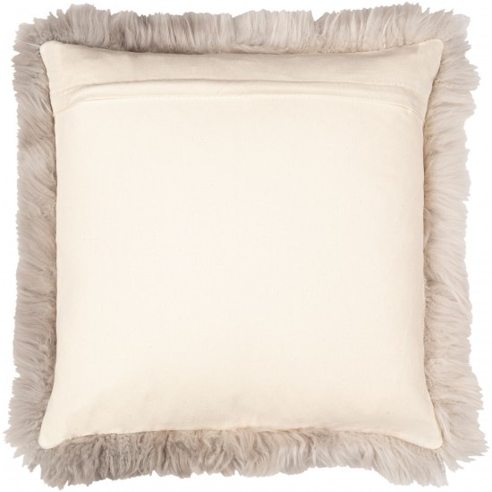 Surya Gisborne Cream Pillow Shell With Down Insert 20"H X 20"W