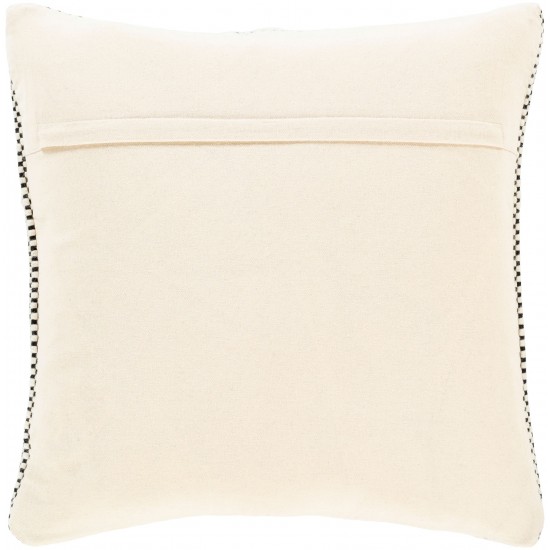 Surya Harlow Beige Pillow Shell With Down Insert 22"H X 22"W