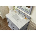 De Soto 36" Single Vanity, Silver Gray w/ 3 CM Arctic Fall Solid Surface Top