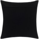 Surya Haruki Pillow Shell With Down Insert 20"H X 20"W Black