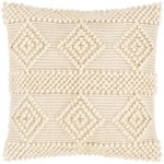 Surya Hygge Ivory Pillow Shell With Down Insert 20"H X 20"W