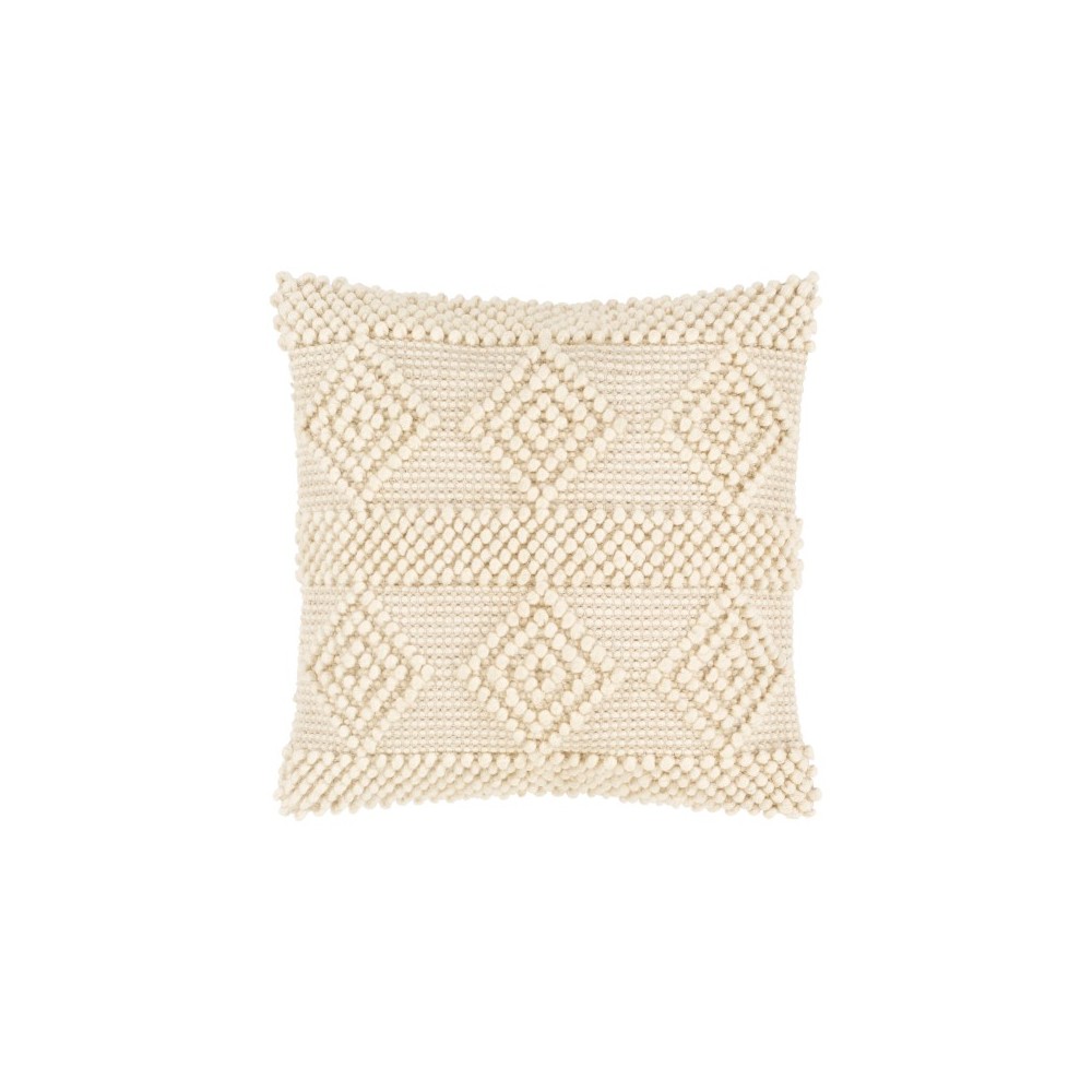 Surya Hygge Ivory Pillow Shell With Down Insert 20"H X 20"W