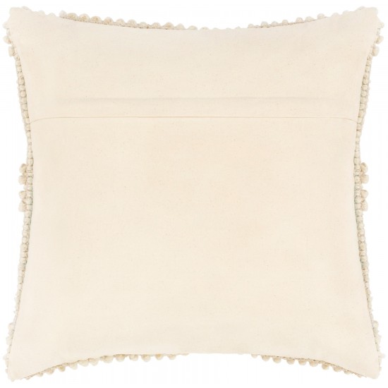 Surya Hygge Ivory Pillow Shell With Down Insert 20"H X 20"W