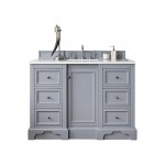 De Soto 48" Single Vanity, Silver Gray w/ 3 CM Arctic Fall Solid Surface Top