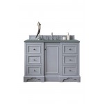 De Soto 48" Single Vanity, Silver Gray w/ 3 CM Cala Blue Quartz Top