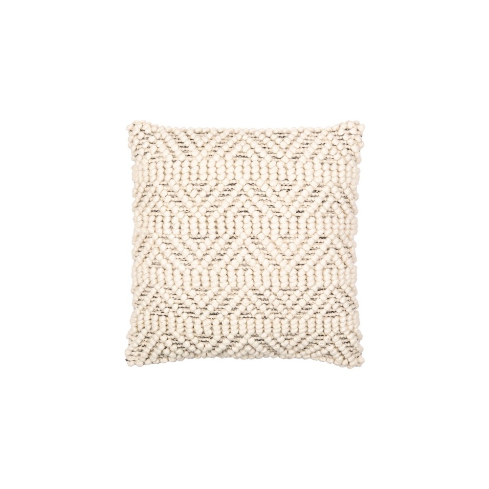 Surya Hygge Cream Pillow Shell With Down Insert 20"H X 20"W