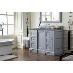 De Soto 48" Single Vanity, Silver Gray w/ 3 CM Cala Blue Quartz Top