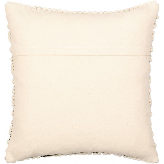 Surya Hygge Cream Pillow Shell With Polyester Insert 20"H X 20"W