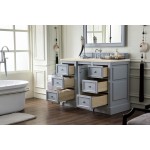 De Soto 48" Single Vanity, Silver Gray w/ 3 CM Eternal Marfil Quartz Top