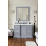 De Soto 48" Single Vanity, Silver Gray w/ 3 CM Ethereal Noctis Quartz Top