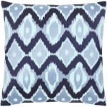 Surya Ikat Luxe Pale Blue Pillow Shell With Polyester Insert 20"H X 20"W