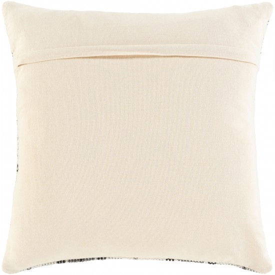 Surya Jacobean Ivory Pillow Shell With Down Insert 18"H X 18"W