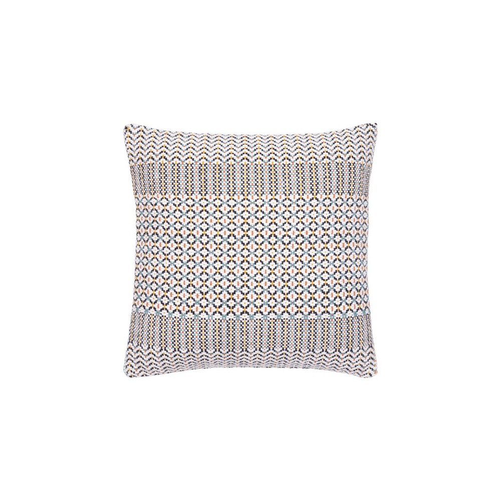 Surya Jaden Ink Blue Pillow Shell With Polyester Insert 20"H X 20"W