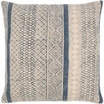 Surya Janya Pillow Shell With Down Insert 18"H X 18"W Dark Blue