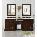 De Soto 82" Double Vanity Set Mahogany w/ 3 CM Arctic Fall Solid Surface Top