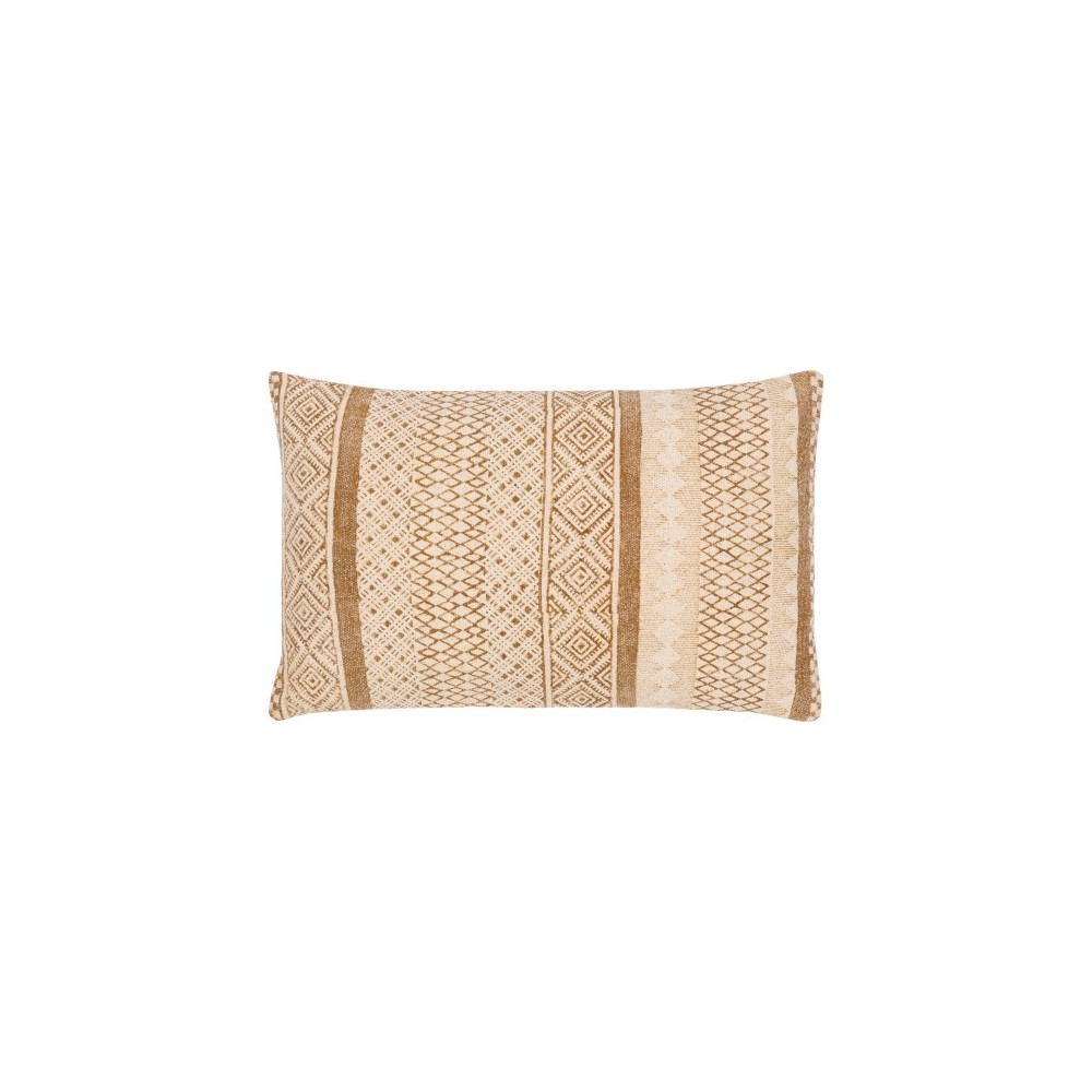 Surya Janya Pillow Shell With Down Insert 14"H X 22"W Light Beige