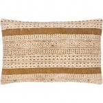 Surya Janya Pillow Shell With Down Insert 14"H X 22"W - Light Beige, Tan