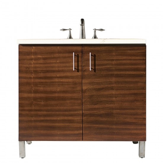 Metropolitan 36" Single Vanity American Walnut w/ 3 CM Eternal Marfil Quartz Top