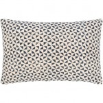 Surya Janya Pillow Shell With Down Insert 14"H X 22"W - Dark Blue & Light Beige