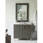 Metropolitan 36" Single Vanity, Silver Oak, w/ 3 CM Eternal Serena Quartz Top