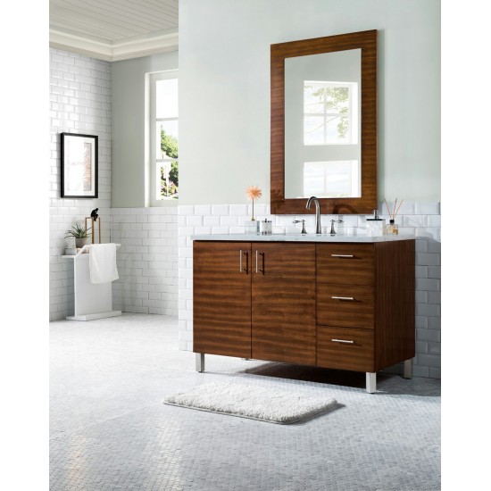 Metropolitan 48" American Walnut Single Vanity w/3 CM Arctic Fall Surface Top