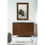 Metropolitan 48" Single Vanity, American Walnut, w/ 3 CM Cala Blue Quartz Top