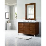 Metropolitan 48" Single Vanity, American Walnut, w/ 3 CM Cala Blue Quartz Top