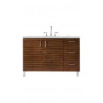 Metropolitan 48" Single Vanity American Walnut w/3 CM Ethereal Noctis Quartz Top