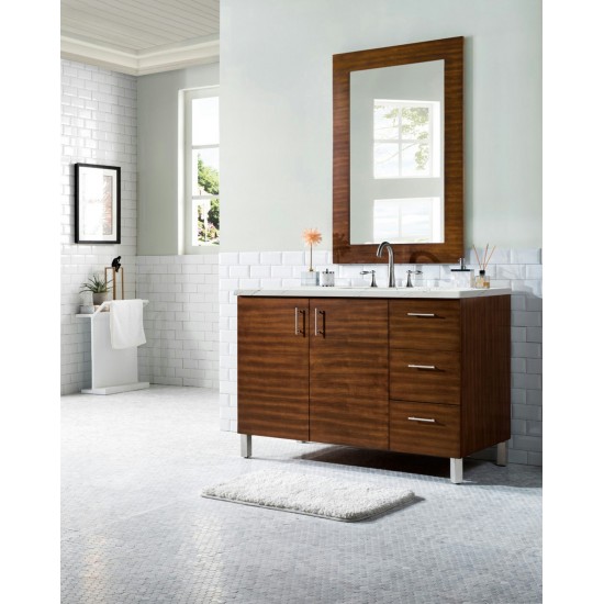 Metropolitan 48" Single Vanity American Walnut w/3 CM Ethereal Noctis Quartz Top