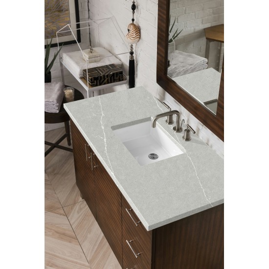 Metropolitan 48" Single Vanity American Walnut w/ 3 CM Eternal Serena Quartz Top
