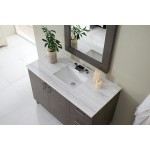 Metropolitan 48" Silver Oak Single Vanity w/ 3 CM Arctic Fall Solid Surface Top