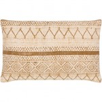 Surya Janya Light Beige Pillow Shell With Down Insert 14"H X 22"W