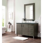Metropolitan 48" Single Vanity, Silver Oak, w/ 3 CM Cala Blue Quartz Top