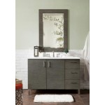 Metropolitan 48" Single Vanity, Silver Oak, w/ 3 CM Classic White Quartz Top