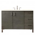 Metropolitan 48" Single Vanity, Silver Oak, w/ 3 CM Eternal Marfil Quartz Top