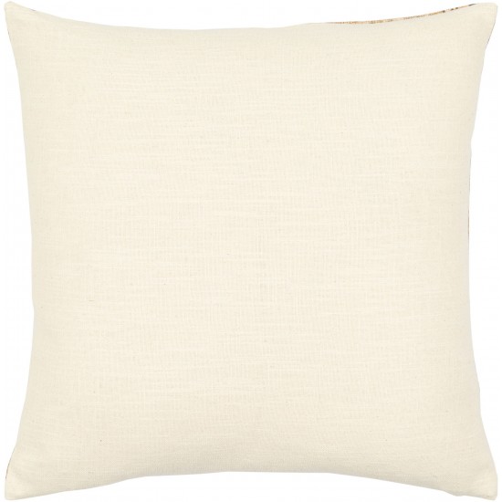 Surya Javed Brown Pillow Shell With Down Insert 18"H X 18"W