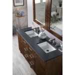 Metropolitan 60" Double Vanity American Walnut w/3 CM Soapstone Quartz Top