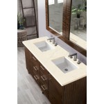 Metropolitan 60" Double Vanity American Walnut w/ 3 CM Eternal Marfil Quartz Top