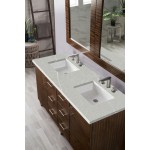 Metropolitan 60" Double Vanity American Walnut w/ 3 CM Eternal Serena Quartz Top