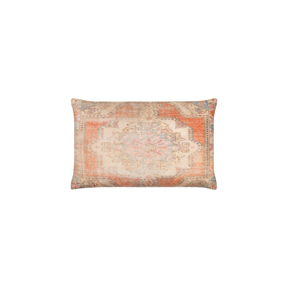 Surya Javed Burnt Orange Pillow Shell With Polyester Insert 14"H X 22"W