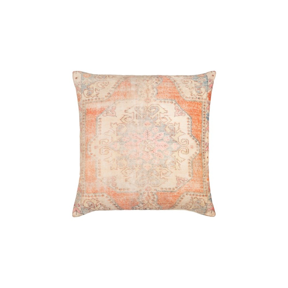 Surya Javed Burnt Orange Pillow Shell With Down Insert 18"H X 18"W