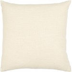 Surya Javed Light Beige Pillow Shell With Polyester Insert 18"H X 18"W